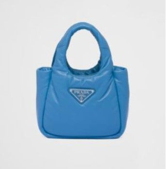 Prada Blue Nappa Soft Padded Small Handbag