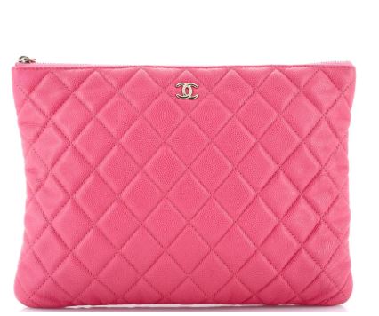 Chanel Pink Caviar Laptop Pouch