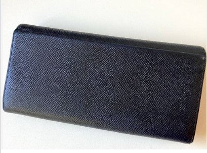 Louis Vuitton Navy Taiga Leather Long Wallet