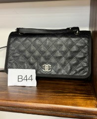 Chanel Black Top Handle Caviar Flap