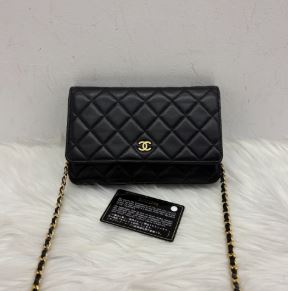 Chanel Black Lambskin Wallet on Chain Series 31