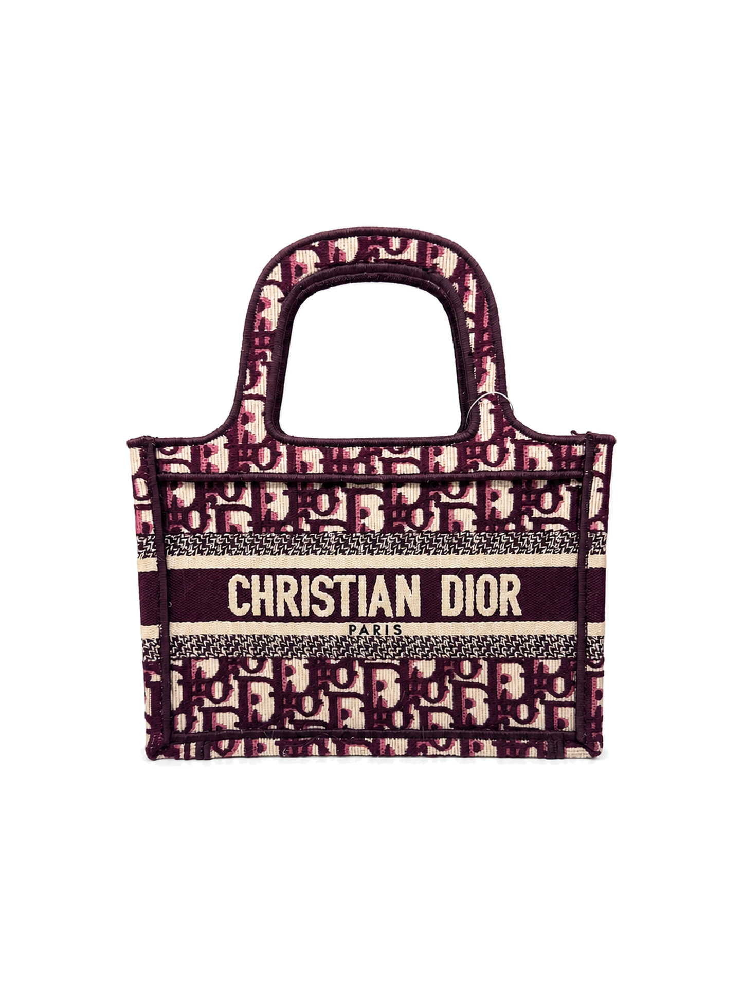 Dior Oblique Burgundy Mini Book Tote - SKU: LSCCJ07280002