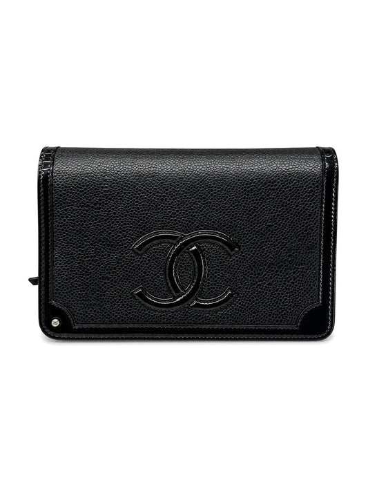 Chanel Lego Wallet On Chain Caviar & Patent Leather Series 22 - SKU: LSCCJ07280007