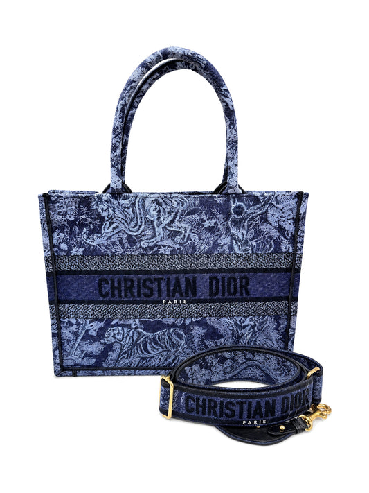 Christian Dior Navy Blue Medium Book Tote - SKU: LSCCJ07280025