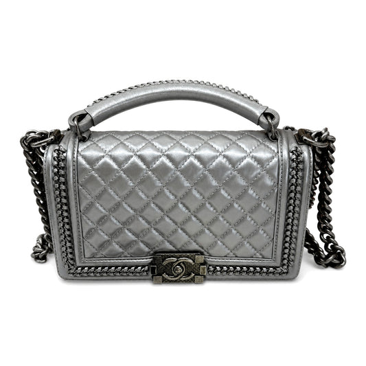 Chanel Silver Medium Top Handle LeBoy Ruthenium Series 23 - SKU: LSCCJ07280035