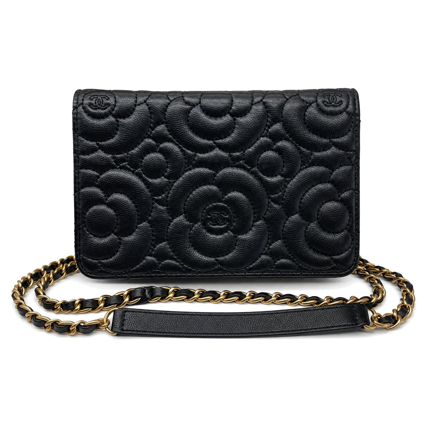 Chanel Black Camellia Wallet On Chain SHW - SKU: LSCCJ07280086
