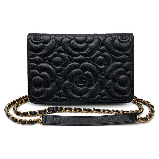 Chanel Black Camellia Wallet On Chain SHW - SKU: LSCCJ07280086