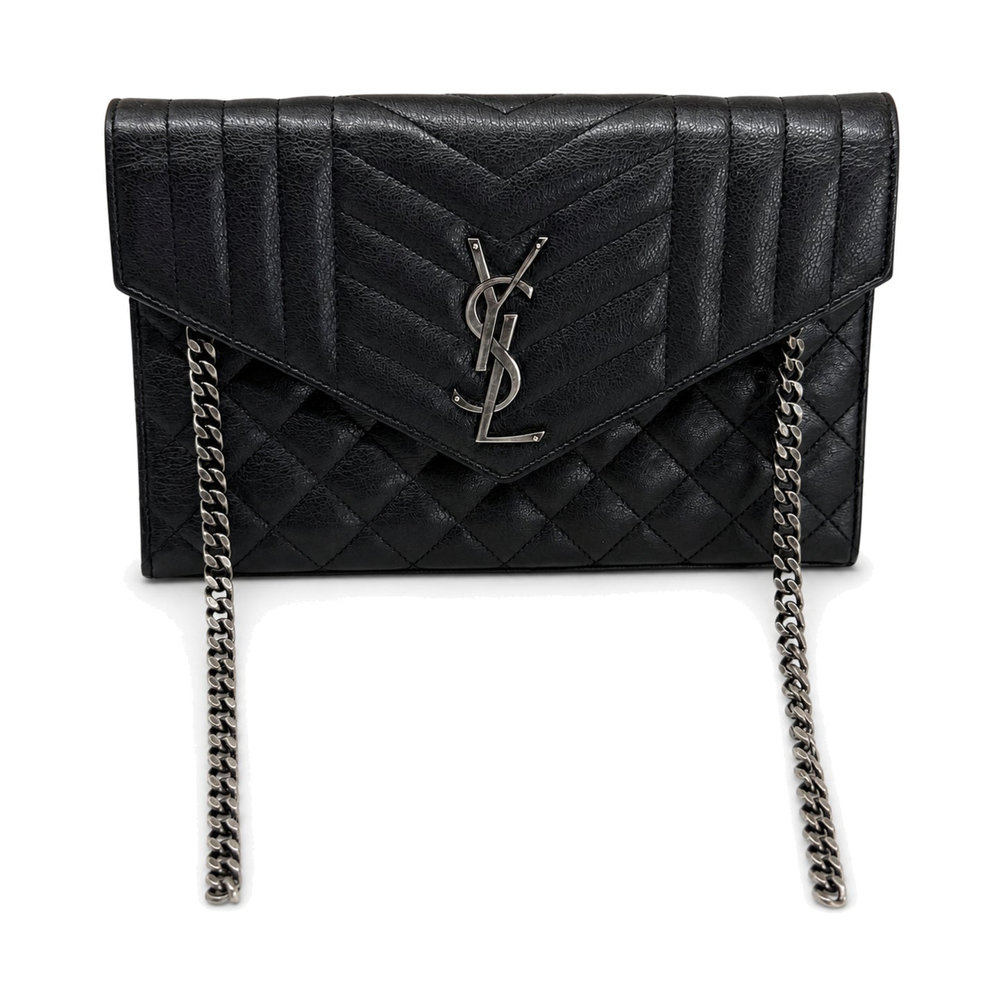 Saint Laurent Chain Wallet Mixed Matelassé Leather Medium - SKU: LSCCJ07280090