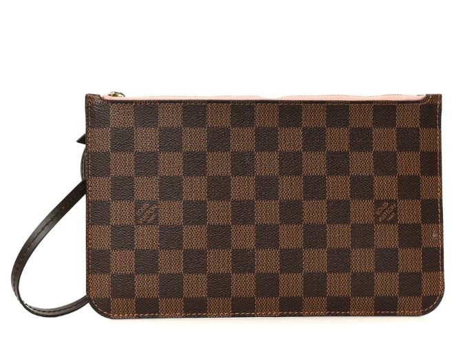 Louis Vuitton Damier Ebene Pouch - Pink Interior