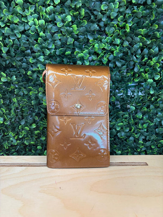LOUIS VUITTON Monogram Vernis Walker Wallet Bronze M91154 LV Auth 141128