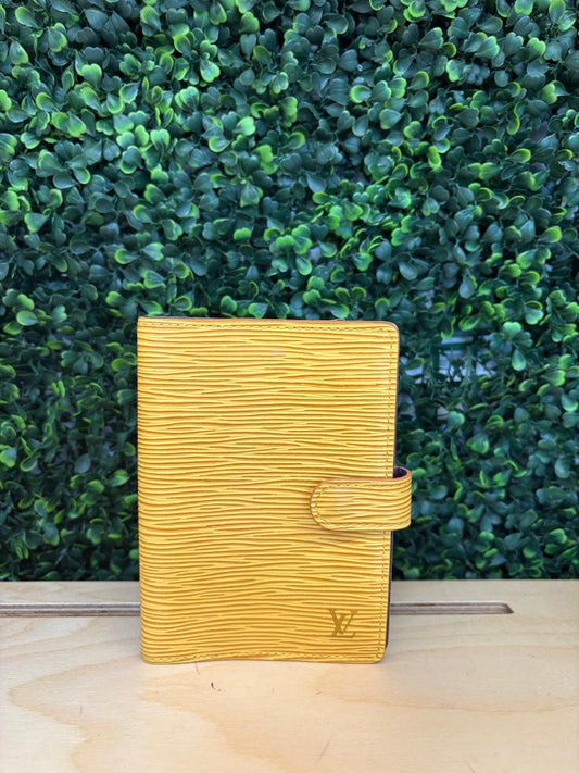 LOUIS VUITTON Epi Agenda PM Day Planner Cover Yellow R20059 LV Auth 137303