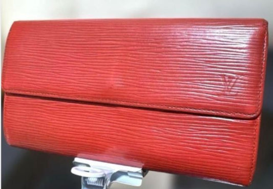 Louis Vuitton Red Epi Long Wallet
