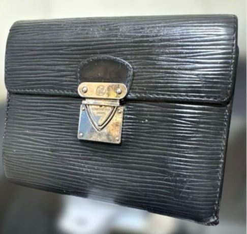 Louis Vuitton Black Epi Compact Wallet