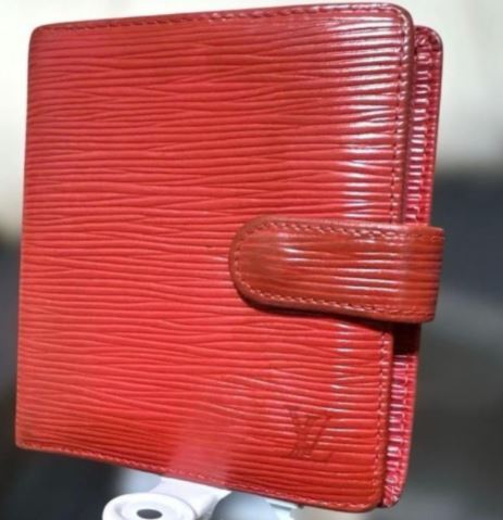 Louis Vuitton Red Epi Compact Wallet