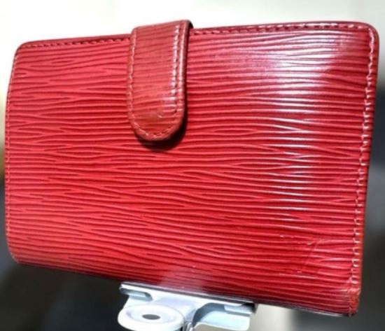 Louis Vuitton Red Epi Compact Wallet
