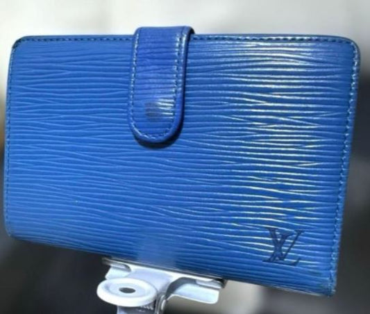 Louis Vuitton Blue Epi Compact Wallet