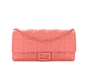 Fendi Leather Wallet on Chain - Rosa