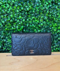 Chanel silver colour long wallet