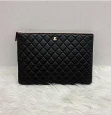 Chanel CC black lambskin laptop pouch - SKU: LSCJ080461