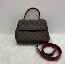 Louis Vuitton monogram MM size clunny with blue leather strap and entrupy - SKU: LSCJ080490