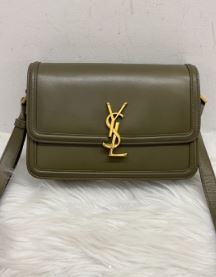 YSL Military Green Calfskin Flap Crossbody - SKU: LSCJ08110049