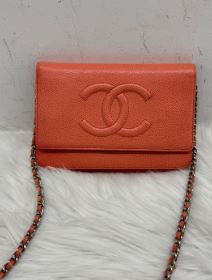 Chanel Coral Caviar Timeless Wallet On Chain Series 17 - SKU: LSCJ08110053