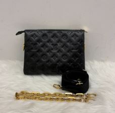 Louis Vuitton Black Coussin PM Gold Hardware With Chain Strap And Leather Strap - SKU: LSCJ08110084