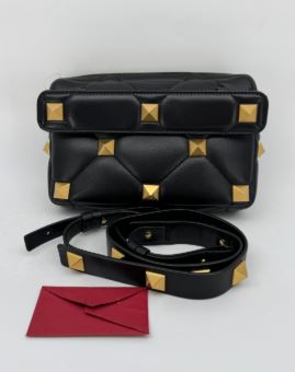 Valentino Black Calf Leather Rockstud Bag