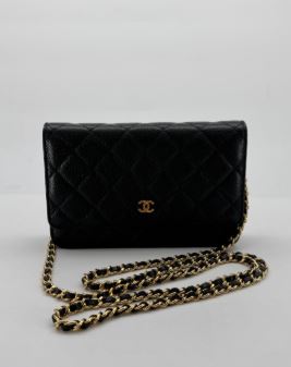 Chanel Black Caviar Wallet On Chain Series 23