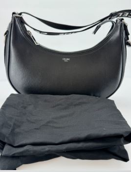 Celine Black Calfskin Hobo Bag