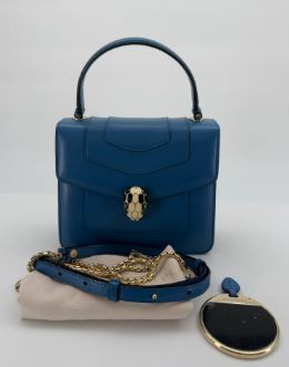 Bvlgari Blue Top Handle Bag