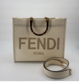 Fendi Off White Medium Sunshine Tote