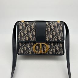 Dior Navy Oblique 30 Montaigne Bag