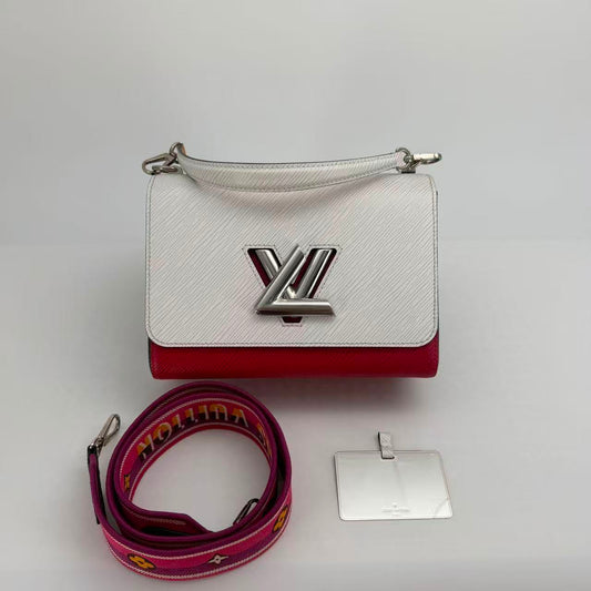 Louis Vuitton White and Red Epi Leather Small Twist - SKU: LSCJ082600104