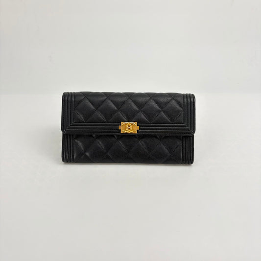 Chanel Black Caviar Long Wallet- Series 26 - SKU: LSCJ08260012