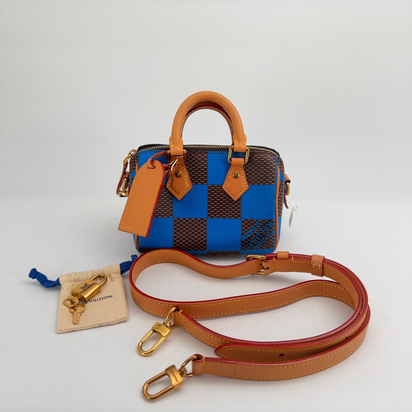 Louis Vuitton Nano Speedy Bandouliere Damier Blue Pop - SKU: LSCJ082600127