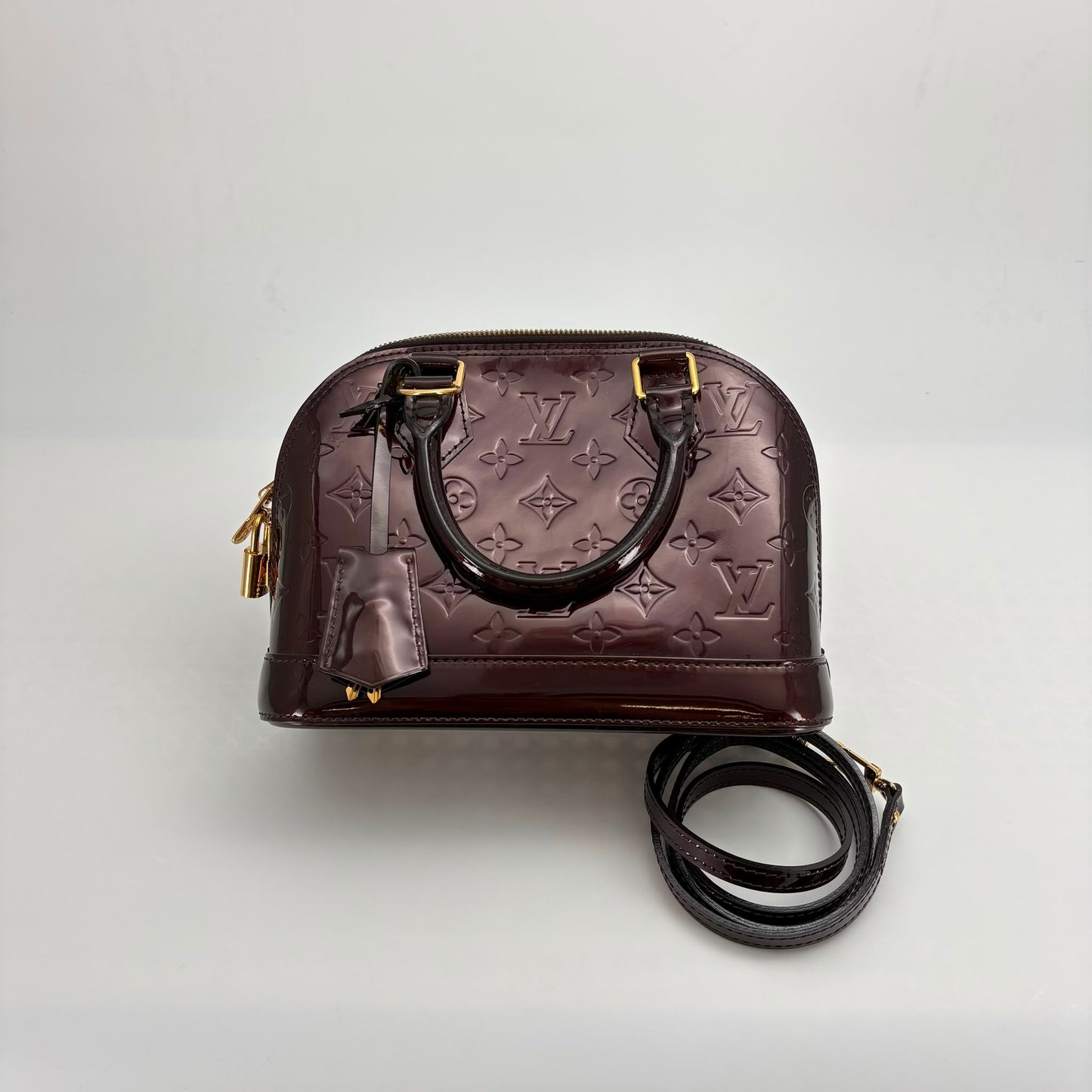 Louis Vuitton Burgundy Vernis Leather Alma BB - SKU: LSCJ08260013