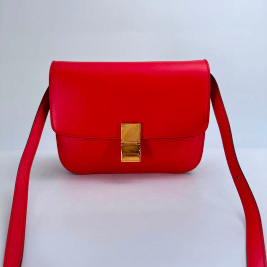 Celine Orange Medium Box Bag with Gold Hardware - SKU: LSCJ082600158