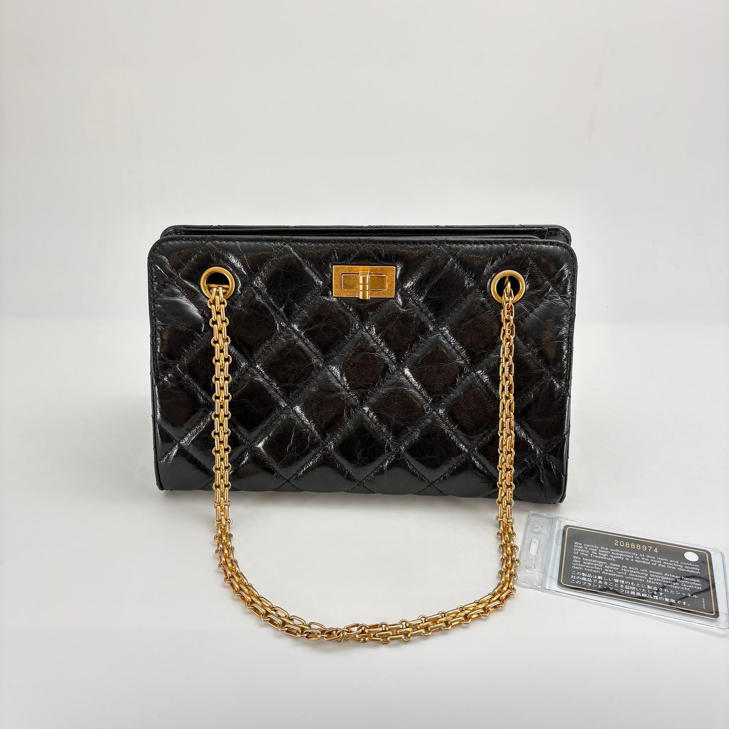 Chanel Black Aged Calf Leather Reissue Tote - Series 20 - SKU: LSCJ08260016
