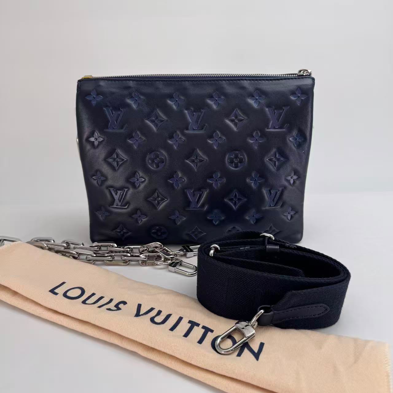 Louis Vuitton Navy Coussin PM with Silver Hardware - SKU: LSCJ082600169