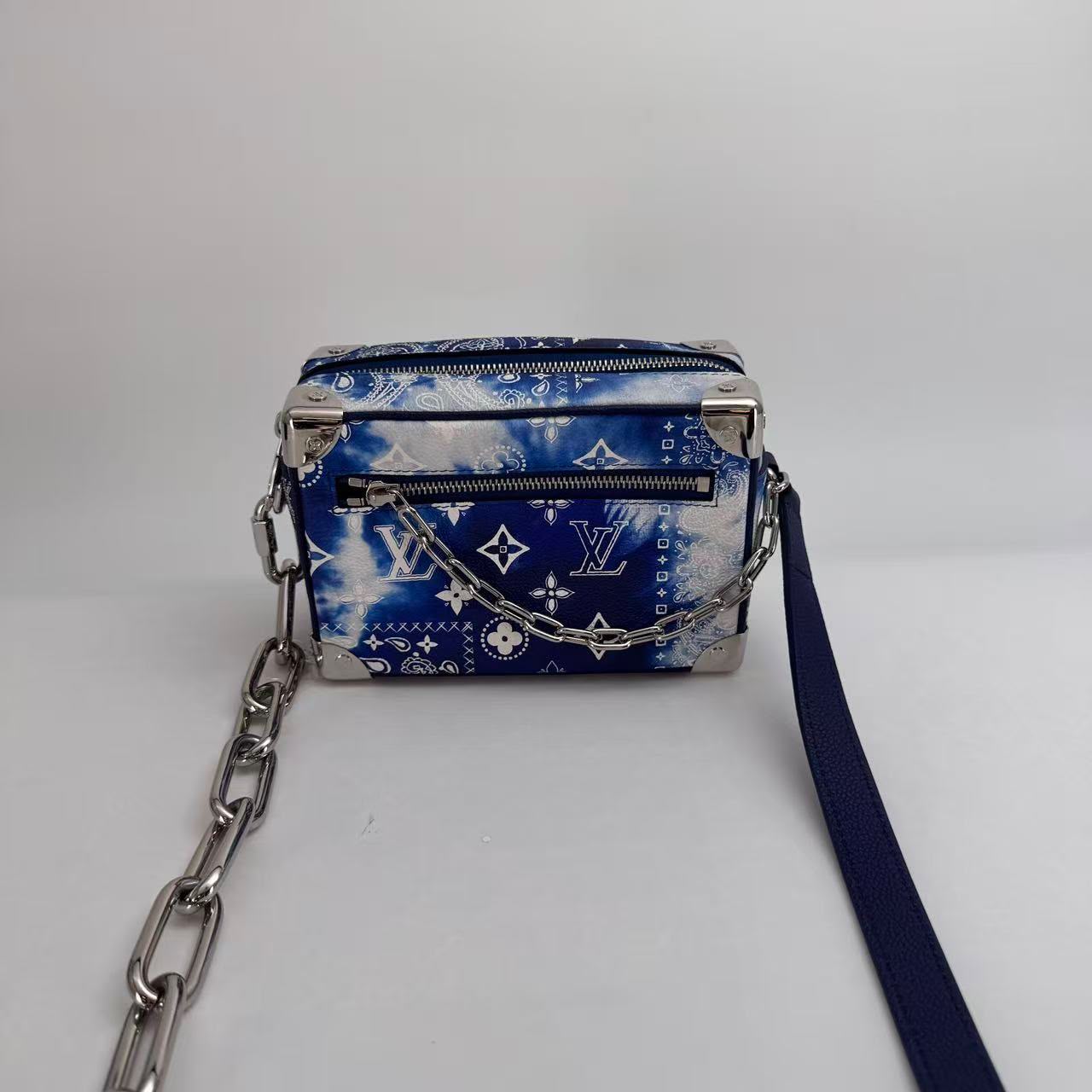 Louis Vuitton Limited-Edition Monogram Bandana Mini Soft Trunk Crossbody with Silver Hardware - SKU: LSCJ082600176