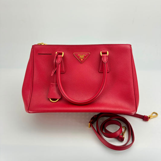 Prada Pink Saffiano Leather 2-way Tote