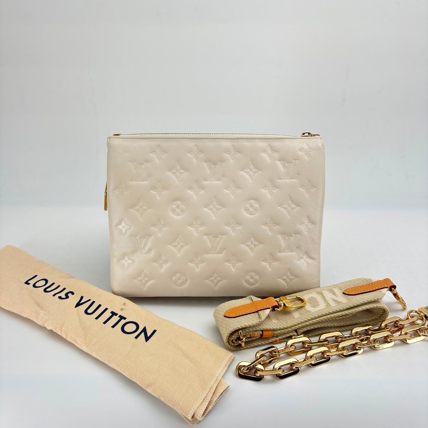 Louis Vuitton White Coussin PM - SKU: LSCJ0826007