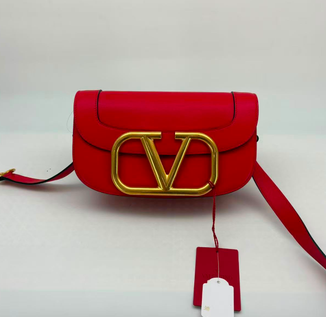 Valentino Garavani V Logo Crossbody Bag, Calfskin