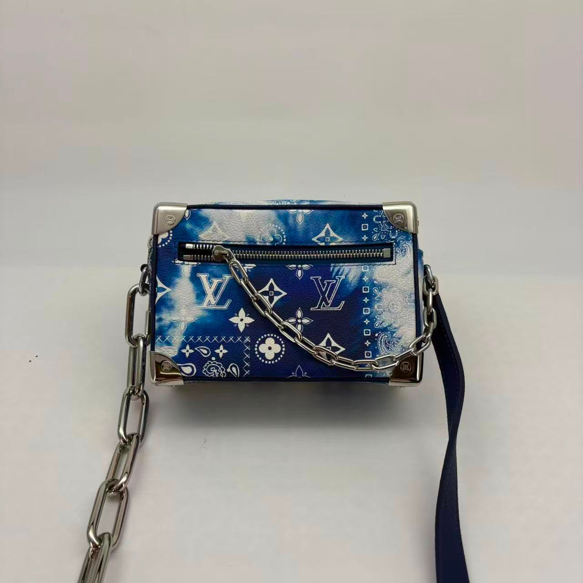 Louis Vuitton Mini Soft Trunk, Blue Tie-Dye Monogram, Microchipped
