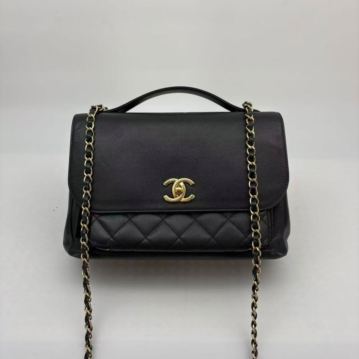Chanel Medium Business Affinity, Black Caviar Leather, Series 23, Year 2017
