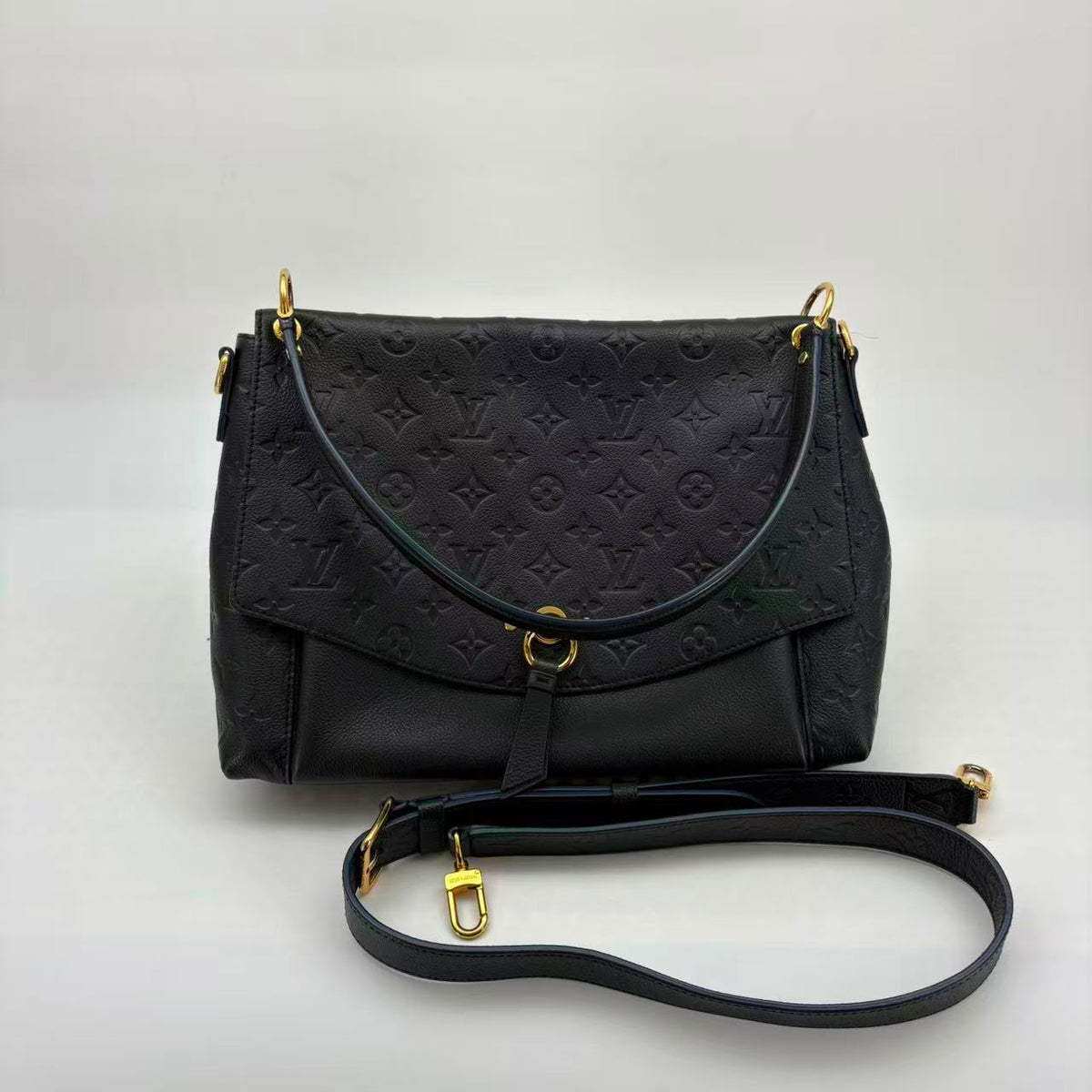 Louis Vuitton Black Messenger Bag, Black Empreinte Leather