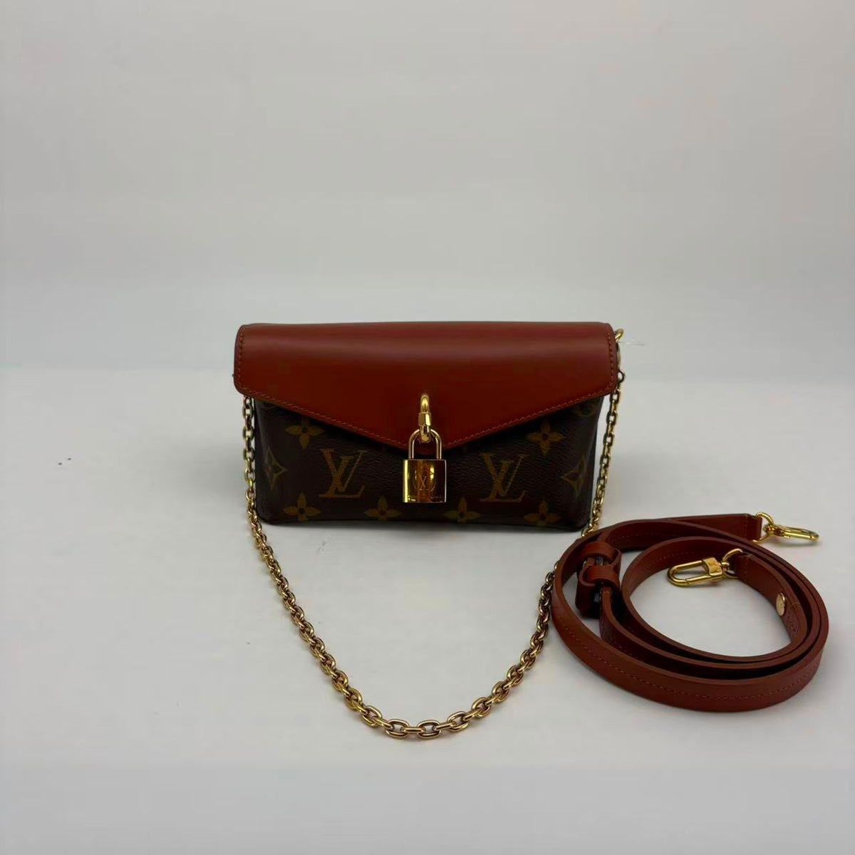 Louis Vuitton Monogram Chain Lock Shoulder/Belt Bag