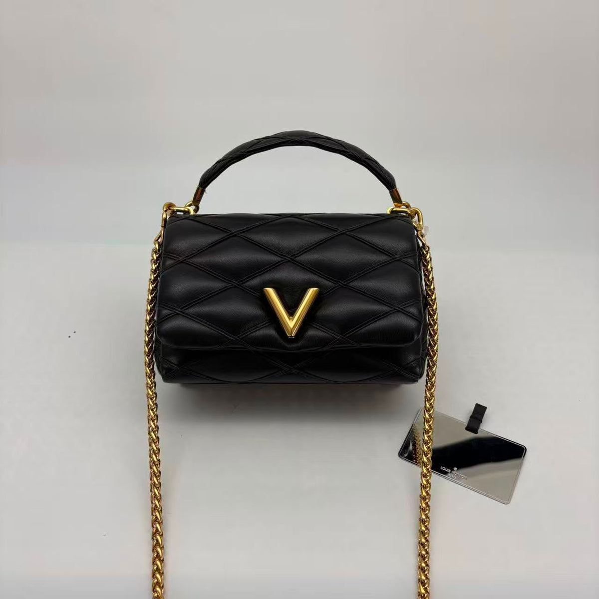 Louis Vuitton GO-14 MM, Black Lambskin, Microchipped