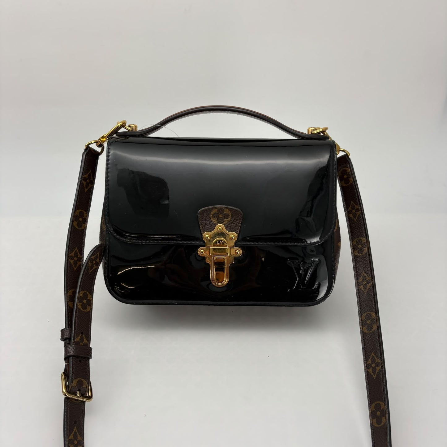 Louis Vuitton Cherrywood BB Handbag, Black Patent Leather